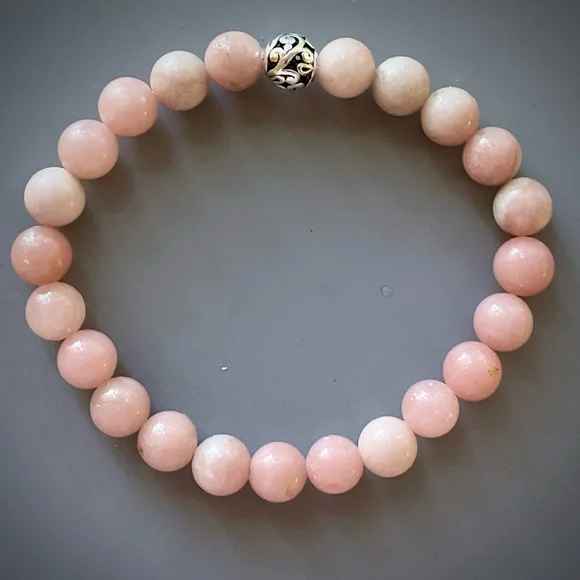 Pink Opal Handcrafted Bead Bracelet - Picture 3 of 5
